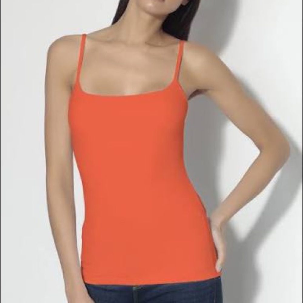 Orangish long tank top